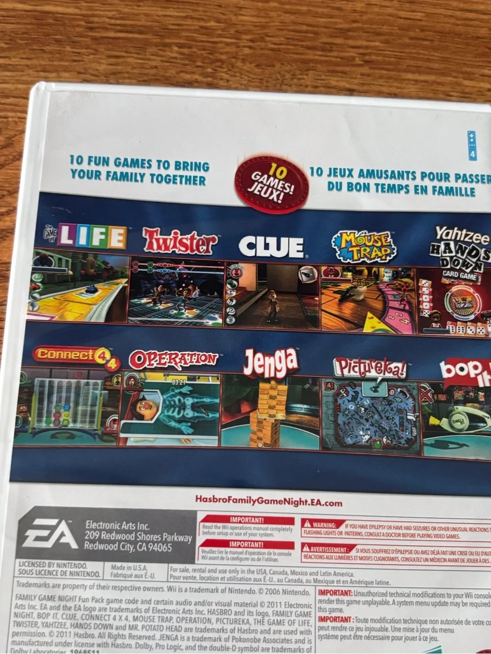 Nintendo Hasbro Family Game Night 2 & 3 Wii video game